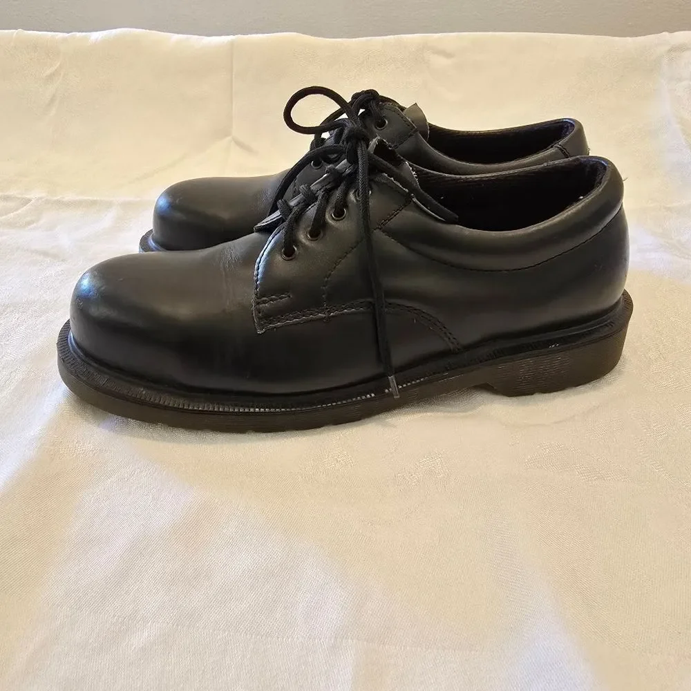 DR MARTENS 2215 Safety‎ Steel Shoe Size 7 Mens Black Distressed